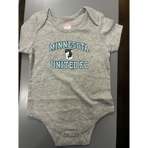 Minnesota United FC MLS Infant Bodysuit Gray 6 Months Short Sleeve Romper